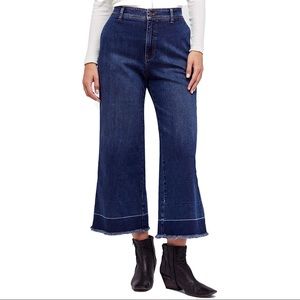 Free People Wide Leg Crop Jeans